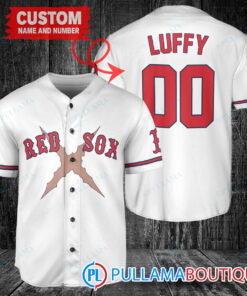 Luffy After Timeskip One Piece Straw Hats Boston Red Sox Custom Baseball Jersey