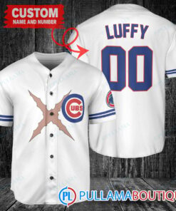 Luffy After Timeskip One Piece Straw Hats Chicago Cubs Custom Baseball Jersey