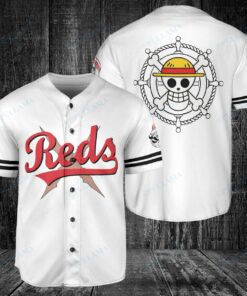 Luffy After Timeskip One Piece Straw Hats Cincinnati Reds Baseball Jersey