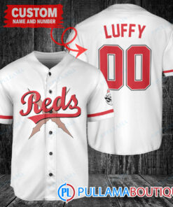 Luffy After Timeskip One Piece Straw Hats Cincinnati Reds Custom Baseball Jersey