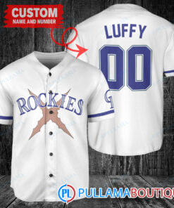 Luffy After Timeskip One Piece Straw Hats Colorado Rockies Custom Baseball Jersey