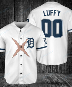 Luffy After Timeskip One Piece Straw Hats Detroit Tigers Custom Baseball Jersey