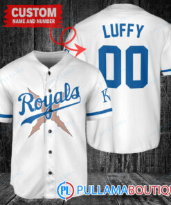 Luffy After Timeskip One Piece Straw Hats Kansas City Royals Custom Baseball Jersey