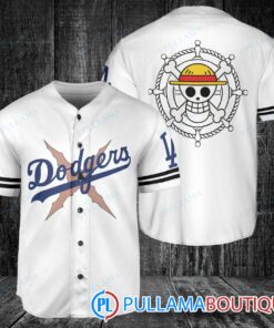 Luffy After Timeskip One Piece Straw Hats Los Angeles Dodgers Baseball Jersey