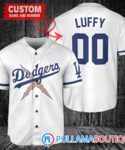 Luffy After Timeskip One Piece Straw Hats Los Angeles Dodgers Custom Baseball Jersey