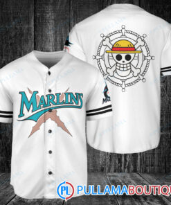 Luffy After Timeskip One Piece Straw Hats Miami Marlins Baseball Jersey