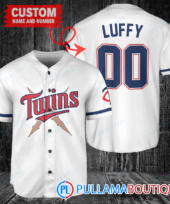 Luffy After Timeskip One Piece Straw Hats Minnesota Twins Custom Baseball Jersey