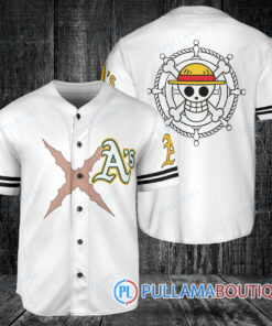 Luffy After Timeskip One Piece Straw Hats Oakland Athletics Baseball Jersey