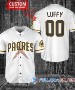 Luffy After Timeskip One Piece Straw Hats San Diego Padres Custom Baseball Jersey