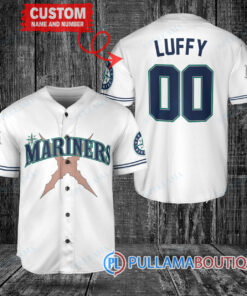 Luffy After Timeskip One Piece Straw Hats Seattle Mariners Custom Baseball Jersey