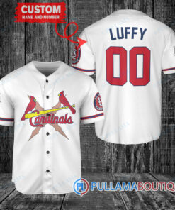 Luffy After Timeskip One Piece Straw Hats St.Louis Cardinals Custom Baseball Jersey