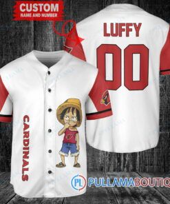 Luffy One Piece Arizona Cardinals Custom Baseball Jersey White