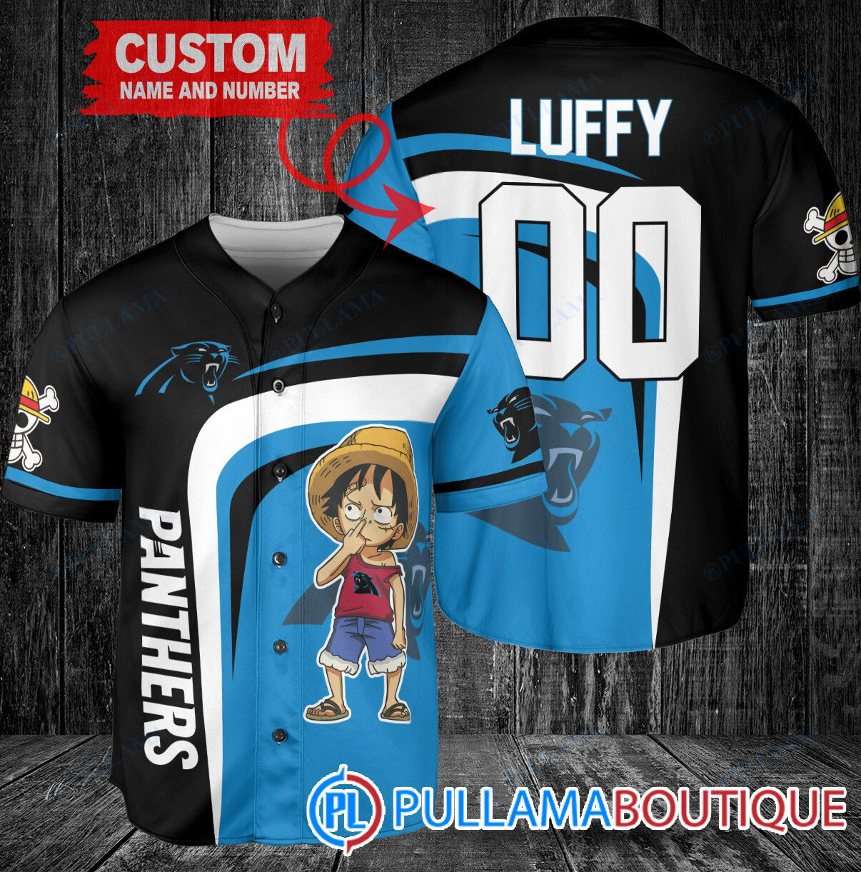 Luffy One Piece Tampa Bay Buccaneers Custom Baseball Jersey Orange