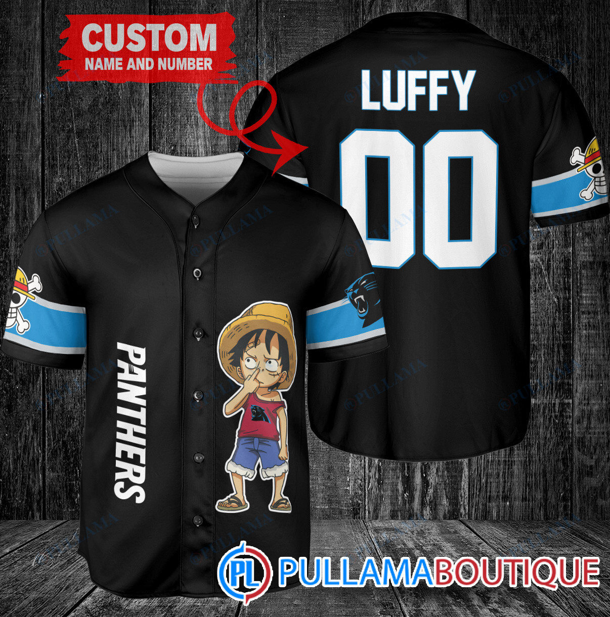 Luffy One Piece Philadelphia Eagles Custom Baseball Jersey Midnight Green