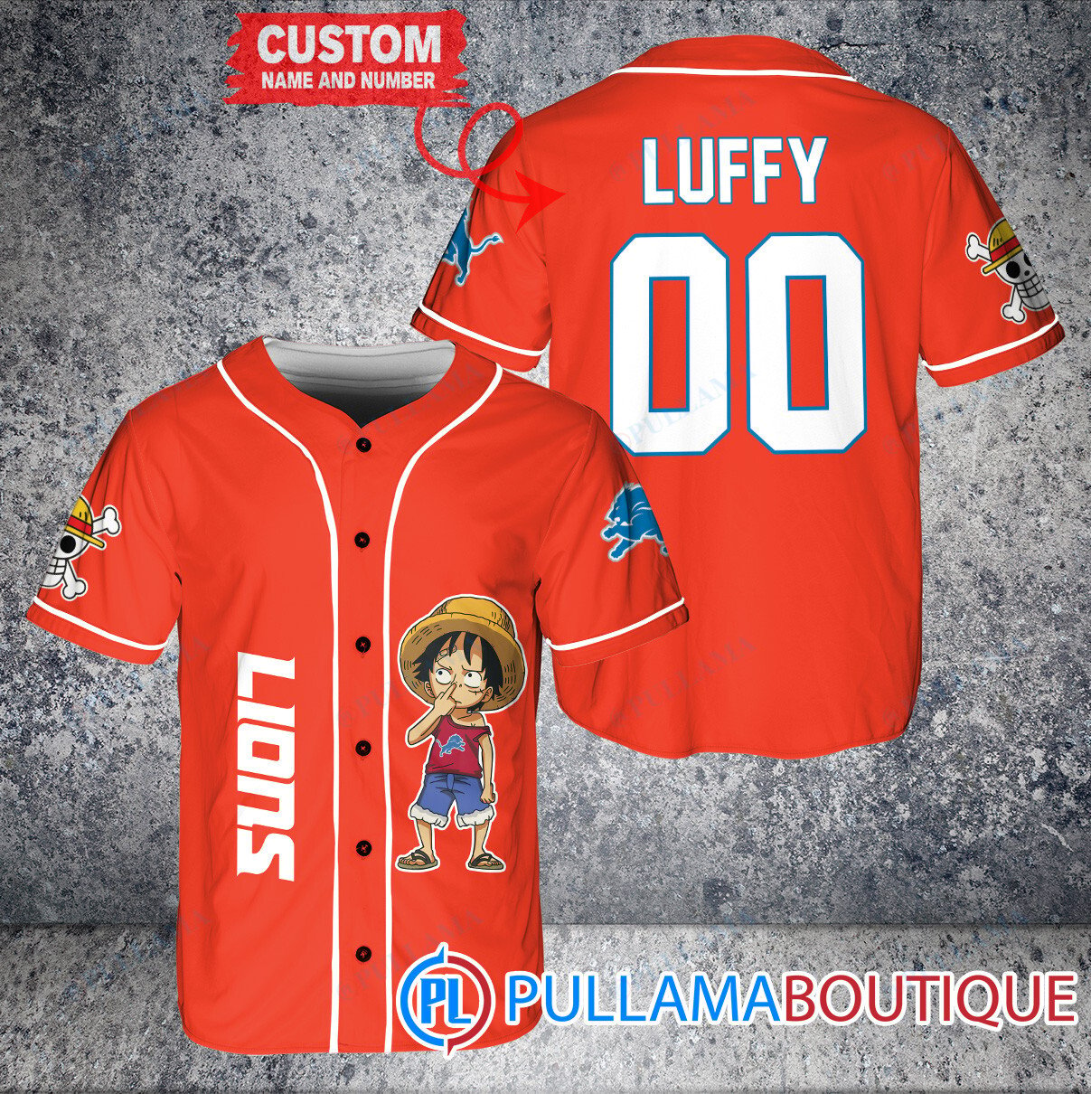 Luffy One Piece Baltimore Ravens Custom Baseball Jersey White