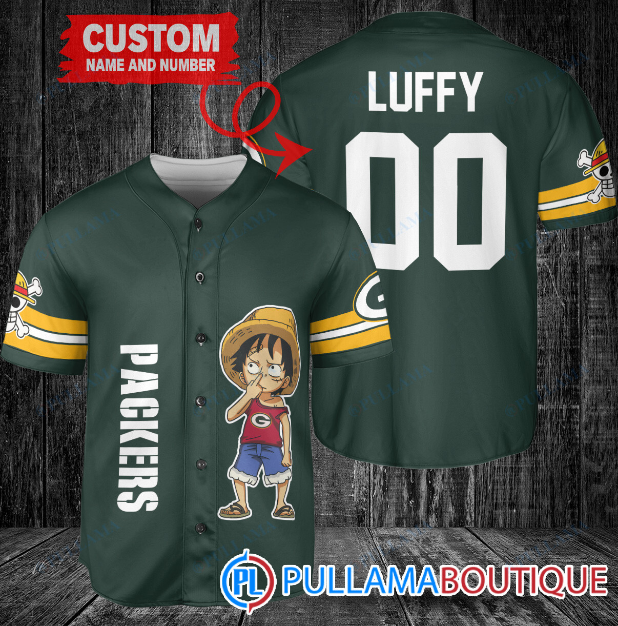 Luffy One Piece New England Patriots Custom Baseball Jersey Navy