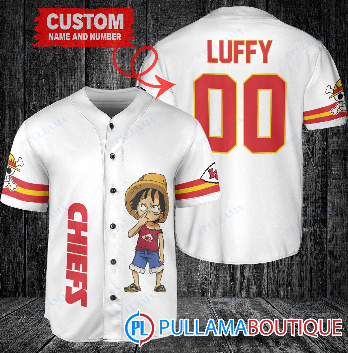 Luffy One Piece Dallas Cowboys Custom Baseball Jersey Navy