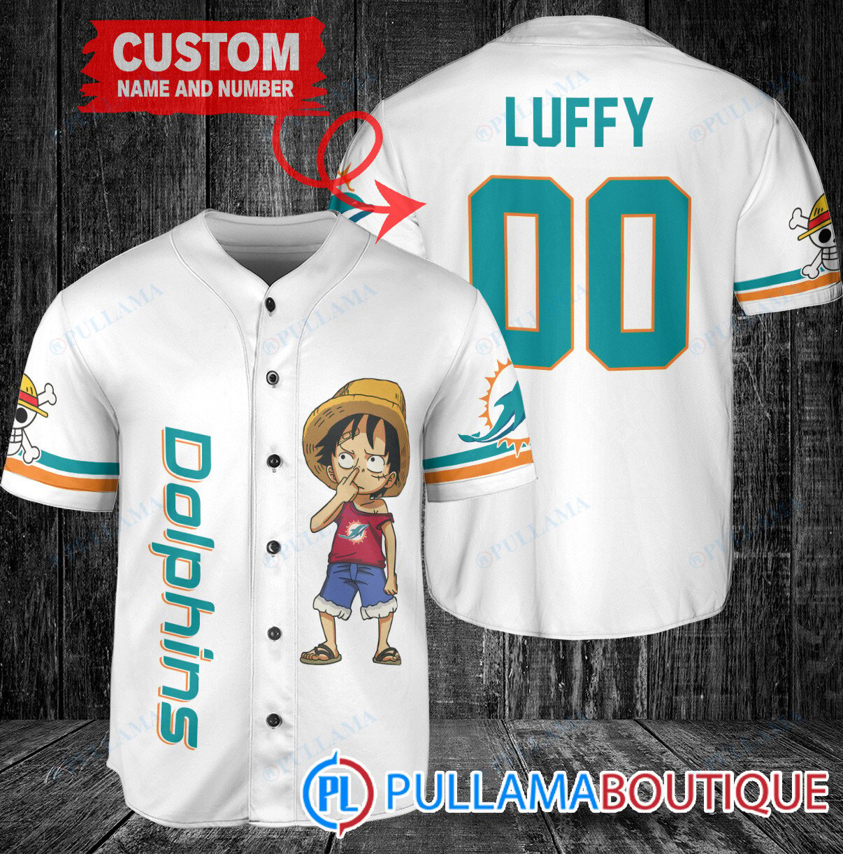 Luffy One Piece Tennessee Titans Custom Baseball Jersey Blue