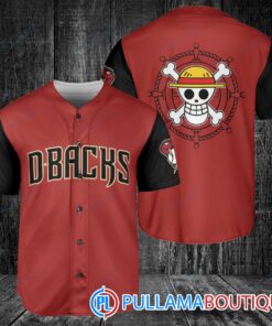 Luffy One Piece Straw Hats Arizona Diamondbacks Baseball Jersey