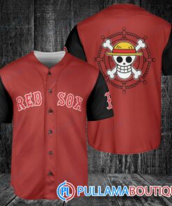 Luffy One Piece Straw Hats Boston Red Sox Baseball Jersey