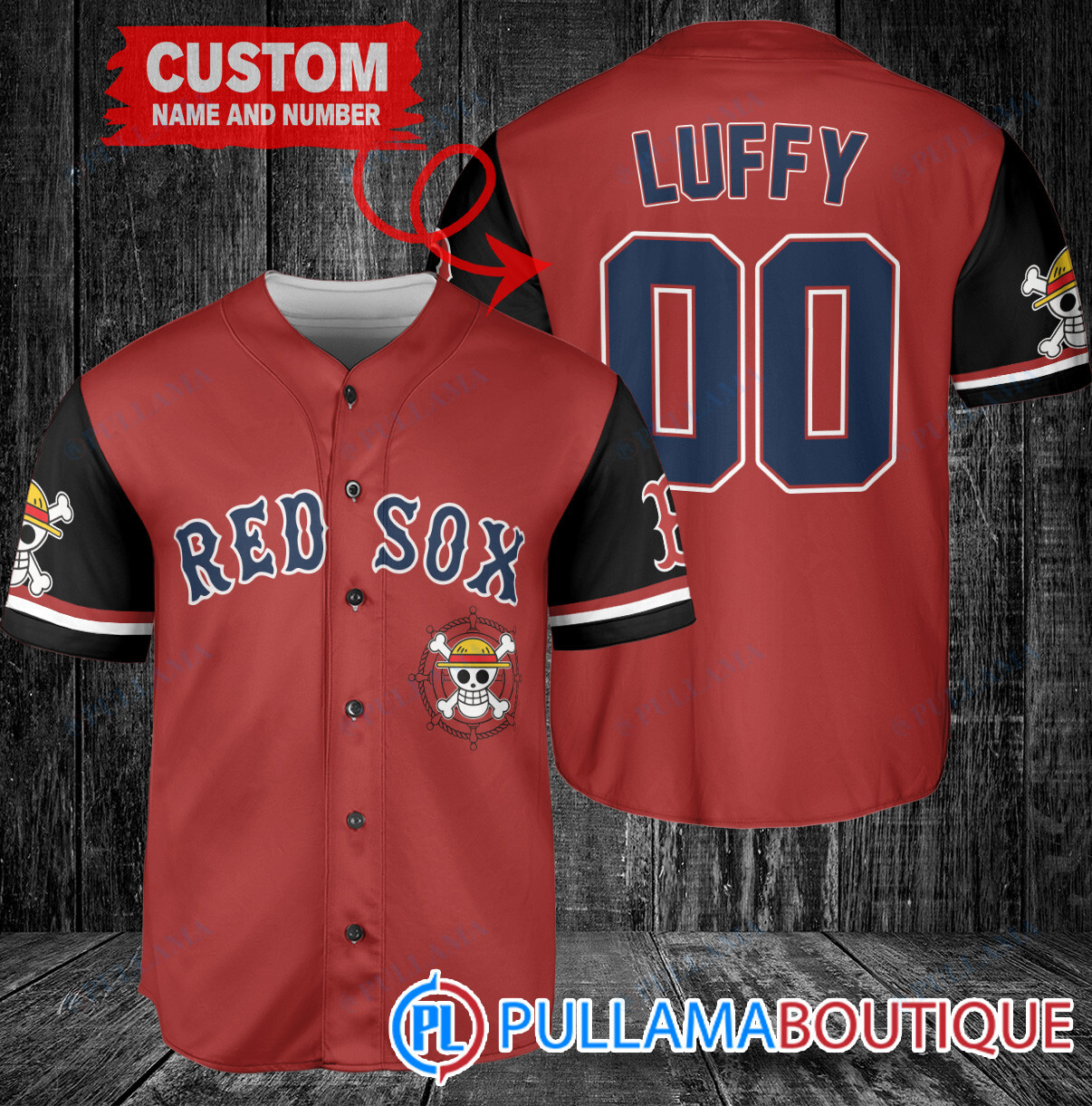 Luffy One Piece Straw Hats Detroit Tigers Custom Baseball Jersey