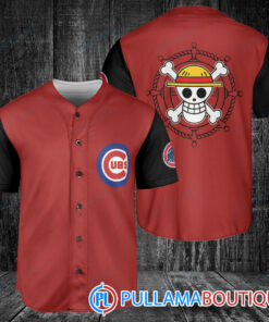 Luffy One Piece Straw Hats Chicago Cubs Baseball Jersey