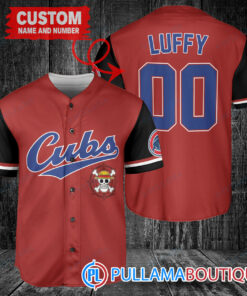 Luffy One Piece Straw Hats Chicago Cubs Custom Baseball Jersey