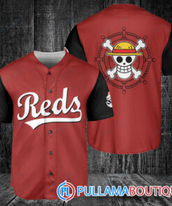 Luffy One Piece Straw Hats Cincinnati Reds Baseball Jersey