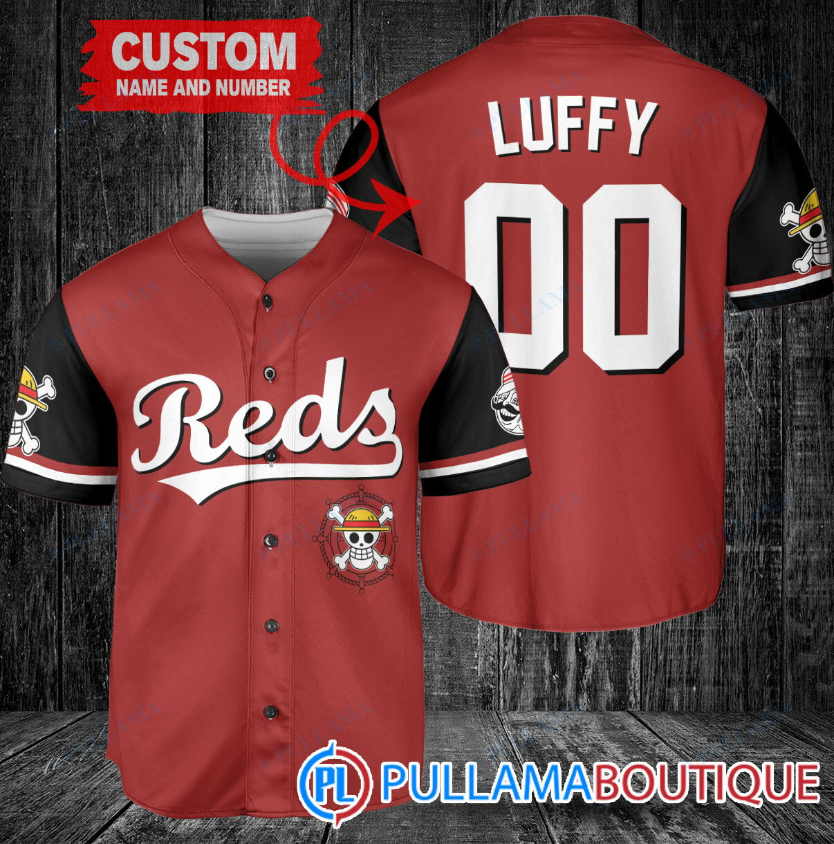 Luffy One Piece Straw Hats Los Angeles Angels Custom Baseball Jersey