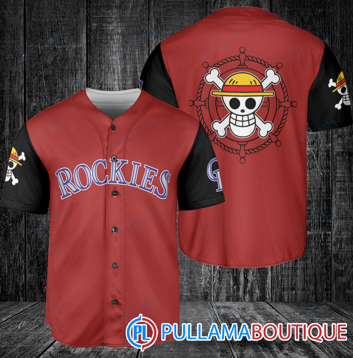 Luffy One Piece Straw Hats Pittsburgh Pirates Baseball Jersey