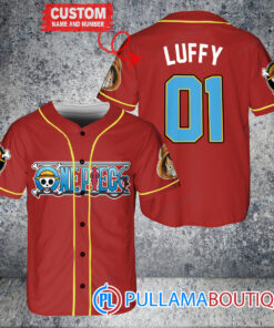 Luffy One Piece Straw Hats Custom Baseball Jersey V2