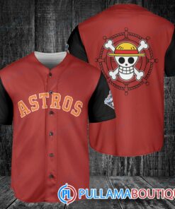 Luffy One Piece Straw Hats Houston Astros Baseball Jersey