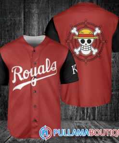 Luffy One Piece Straw Hats Kansas City Royals Baseball Jersey