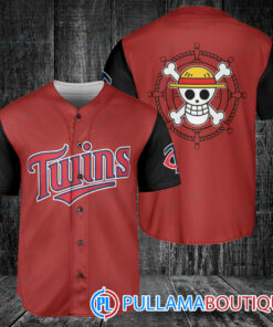 Luffy One Piece Straw Hats Minnesota Twins Baseball Jersey