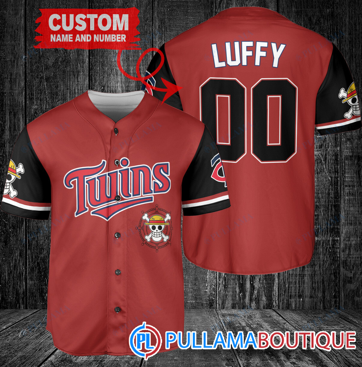 Luffy One Piece Straw Hats Philadelphia Phillies Custom Baseball Jersey