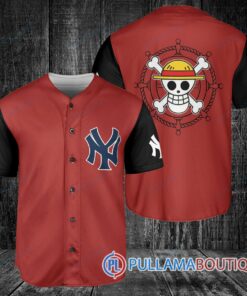 Luffy One Piece Straw Hats New York Yankees Baseball Jersey