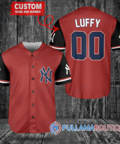 Luffy One Piece Straw Hats New York Yankees Custom Baseball Jersey