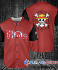 Luffy One Piece Straw Hats Philadelphia Phillies Baseball Jersey