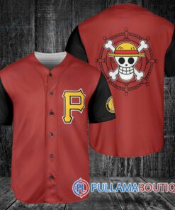 Luffy One Piece Straw Hats Pittsburgh Pirates Baseball Jersey