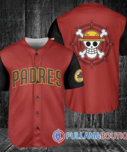 Luffy One Piece Straw Hats San Diego Padres Baseball Jersey