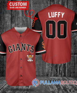 Luffy One Piece Straw Hats San Francisco Giants Custom Baseball Jersey