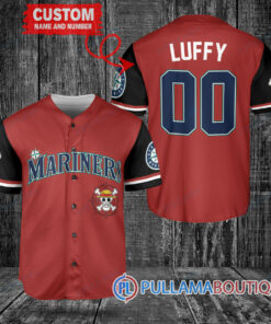 Luffy One Piece Straw Hats Seattle Mariners Custom Baseball Jersey