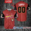 Luffy One Piece Straw Hats Los Angeles Angels Custom Baseball Jersey