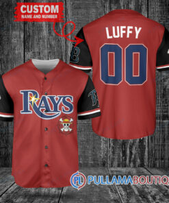 Luffy One Piece Straw Hats Tampa Bay Rays Custom Baseball Jersey