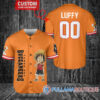 Luffy One Piece Dallas Cowboys Custom Baseball Jersey Gray