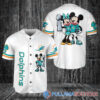 Dallas Cowboys x Mickey and Minnie with Trophy Baseball Jersey Navy Stripe