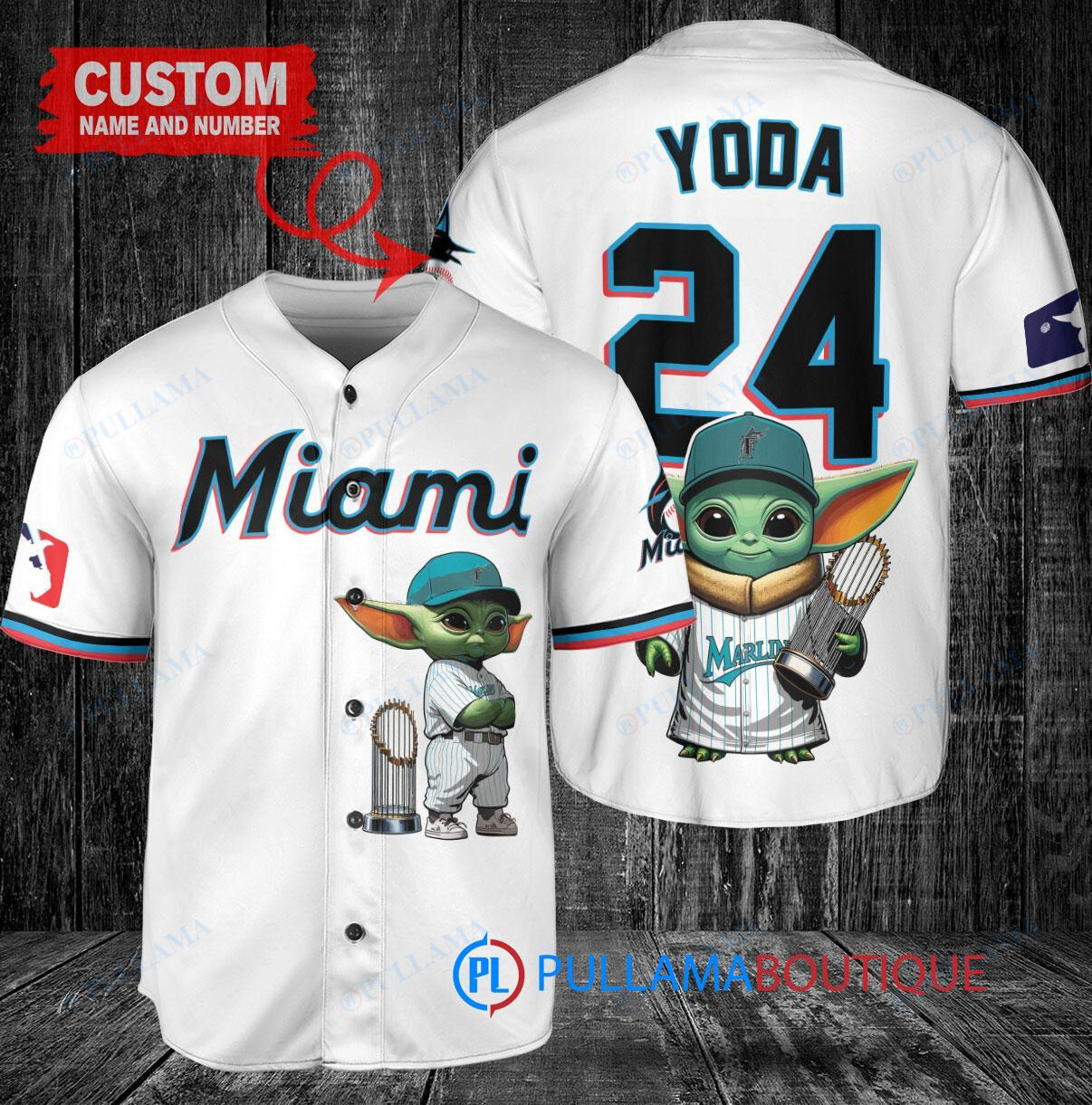 Kansas City Royals x Baby Yoda Star Wars The Mandalorian with Trophy Custom Baseball Jersey Light Blue