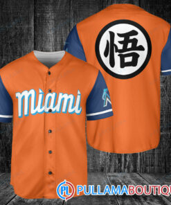 Miami Marlins Dragon Ball Z Goku Baseball Jersey