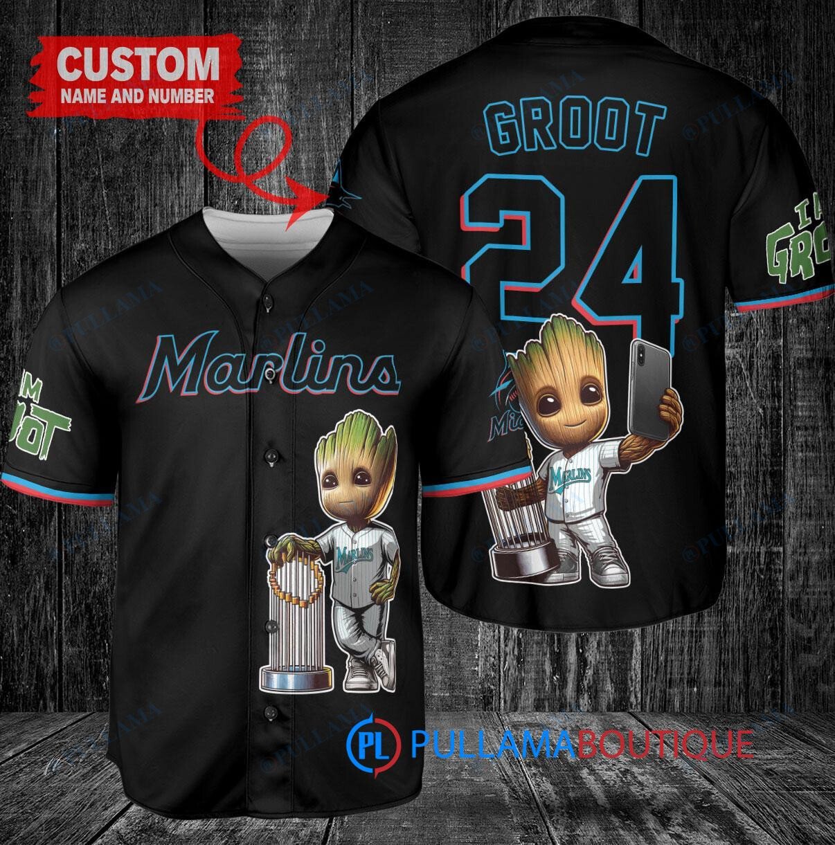 Phillies x Baby Groot Marvel Guardians Of The Galaxy Baseball Jersey Red