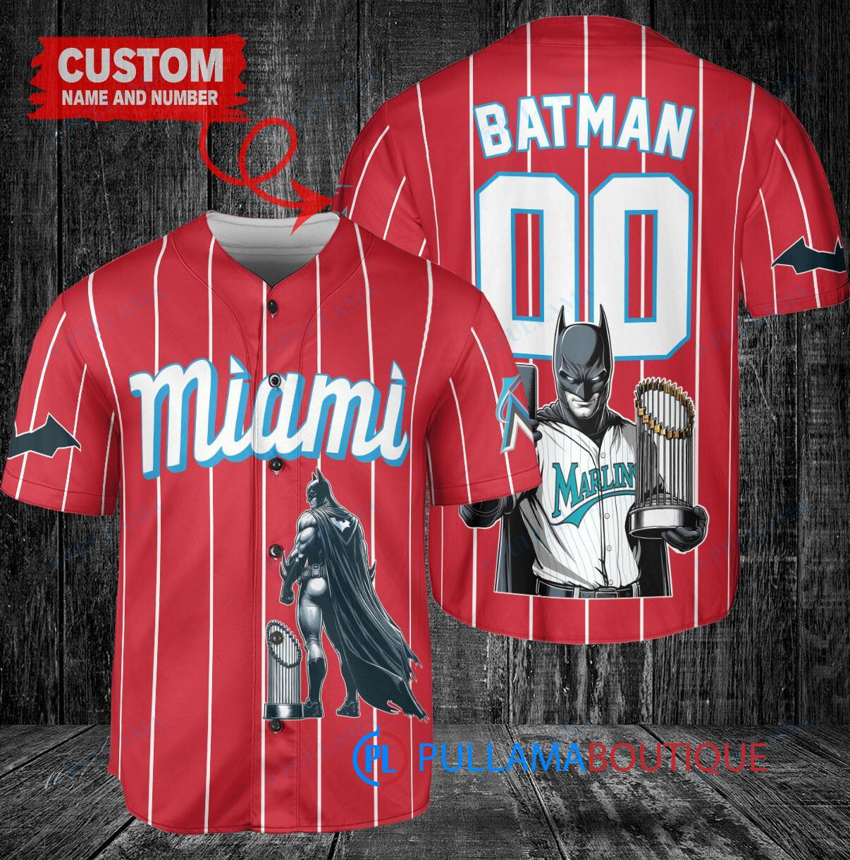 San Diego Padres x DC Comics Batman The Dark Knight with Trophy Custom Baseball Jersey White